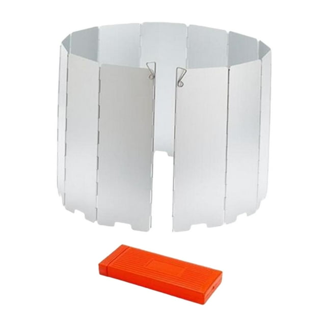 jinwen Pare-Vent Pliable Compact Protection contre le Vent pour Réchaud de Camping Randonnée Argent