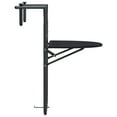 thumbnail image 2 of vidaXL Hanging Balcony Table Black 60x64x83.5 cm Plastic Rattan Look, 2 of 5