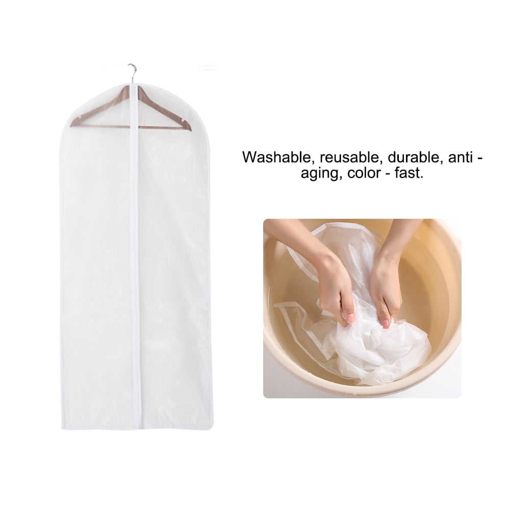 Hanging Garment Bag Lightweight Clear Full Suit Bags Moth-Proof Breathable Dust Cover for Closet Clothes Storage