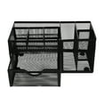 thumbnail image 4 of Mesh Desk Organizer With Multiple Compartments And Drawer Office Supplies Black Rectangular Stationery Storage Holder For Desk, 4 of 9