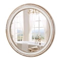thumbnail image 6 of "23.62 Inch Round Farmhouse Wall Mirror - Wooden Whitewash Decorative Circle Mirror for Bathroom Vanity, Bedroom, Entryway, Living Room, Kitchen | Walmart", 6 of 9