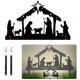 thumbnail image 3 of Navidad el nacimiento de Jesús silueta de hierro forjado decoraciones artesanales de metal para la noche de Navidad, 3 of 5