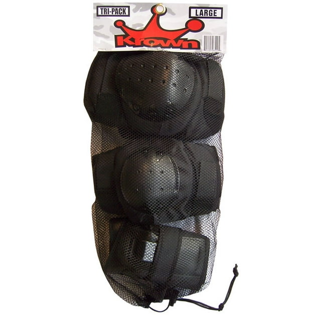 Krown Action Tri-Pack Skateboard Pads (Knee / Elbow / Wrist) Extra Small