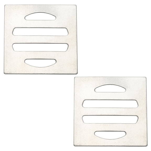 Uxcell 2 Pcs Square Floor Drain Cover, Stainless Steel Shower Hair Catcher Drain Grate Silver Tone 2 inches