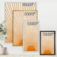 thumbnail image 4 of Designart 'Orange Sun Print On Beige III' Modern Framed Canvas Wall Art Print, 4 of 5