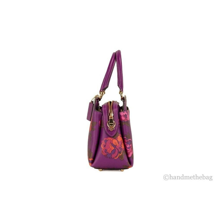 Coach purple floral purse hotsell