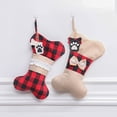 thumbnail image 3 of Ounissouiy Calcetines navideños de hueso Colgador de patrón de cuadrícula de Navidad Hogar Chimenea Colgando Saco colgante para joyería Dulces Kits de decoración para fiestas Rejilla de flores Ounissouiy HA070437-01, 3 of 6
