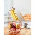 thumbnail image 1 of Jiallo SW2116RG Panier à Fruits avec Support à Banane, Or Rose, 1 of 2