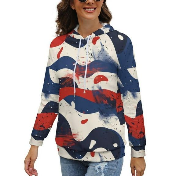 JINGDS Ink Abstract Art-235 Casual Womens Hoodies, Pullover Sweatshirts with Pocket, Long Sleeve Fall Outfits Trendy