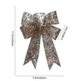 thumbnail image 2 of Darzheoy 5 Piece Christmas Ribbon Bows with Glitter and Mesh for Tree Decoration Scene Setup Hanging Ornaments for Holiday Festivities, 2 of 6