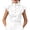 White06, variant on Blouses for Women Solid High Neck Blouse, Ruffled Cap Sleeve Button-Down Shirt, Elegant Workwear Top, Office Commute Blouse Womens Summer Tops