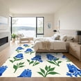 thumbnail image 3 of ODIKA 6'x9' Machine Washable Non-Slip Area Rug, Small Bluebell Meadow High Traffic Rug with Pad, Blue, 899749, 3 of 8