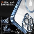 thumbnail image 2 of KOMI Magnetic Case for iPhone 15 Pro Max Case with Full Camera Lens Protector [Strong N56 Magnets] [Compatible with Magsafe] Clear Stylish Case for iPhone 15 ProMax Phone Case, Light Blue, 2 of 5