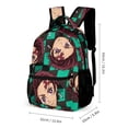 thumbnail image 2 of Demon Slayer Shoulder Backpack Casual Rucksack Bookbag Lightweight Prints Daypack, 2 of 8
