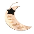 thumbnail image 1 of Yeacher Ramadan Crescent Pattern Decorations DIY Wooden Eid Mubarak Countdown Board Hanging Pendants with Rope Festival Home Decoration, 1 of 7