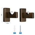 thumbnail image 2 of 2pcs Light Saber Wall Mount, Wood Sword Display Stand for Sword, Axe, Baseball Rack, Brown, 2 of 6