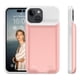 thumbnail image 4 of FeiKong Estuche de batería para iPhone 15, estuche de carga para teléfono con batería recargable de 7000 mAh, color rosa, 4 of 4