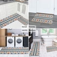 thumbnail image 5 of Blue and Orange Geometric Boho Pattern Kitchen Rugs Sets Of 2,Anti Fatigue Kitchen Mat Rugs Non Slip Washable,Decorative Kitchen Floor Mats for Kitchen,Sink,Laundry,17"x30"+17"x47", 5 of 7