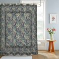 thumbnail image 4 of Shower Curtain Spring Flowers Shower Curtains for Bathroom Decor, Waterproof Polyester Shower Curtain Set with Hooks, Small Stall Size 36" x 72" Blue Vintage Floral Bird, 4 of 9