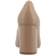 thumbnail image 4 of Journee Women's Simonne SuperNatural Shades Block Heel Pointed Toe Pumps, 4 of 10
