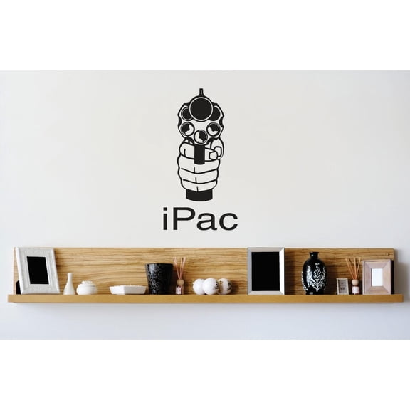 Custom Designs Ipac Gun Firearm Image Quote 8x20"