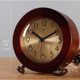 thumbnail image 2 of Reloj despertador de madera, silencioso, pequeño, con luz nocturna., 2 of 8