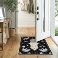 thumbnail image 2 of ODIKA 2'x3' Washable Throw Rug Non-Slip, Low Profile, Flatwoven, Easy Care Gothic Abstract Haul Spotted Witchy Border Corridor Grey Mens for Hallway, Study Room, 2 of 7