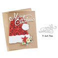 thumbnail image 4 of Wartleves Troqueles de corte de metal con letras de Feliz Navidad, moldes de troquelado, tarjetas para álbumes de recortes DIY, bonitos, 4 of 7