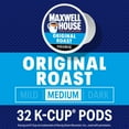 thumbnail image 4 of Maxwell House Original Roast Medium Roast K-Cup Coffee Pods (32 ct Box), 4 of 4