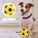 thumbnail image 2 of Juguete masticable para perros con forma de balón de fútbol, juguete chirriante para perros, juguete molar interactivo para mascotas, 2 of 8