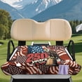 thumbnail image 3 of XYZCANDO American Eagle 250 Years Golf Cart Seat Cover - Terry Cloth 4 Pockets Universal Non-Slip 2 Passenger Golf Cart Accessory, 3 of 9