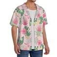 thumbnail image 2 of Rateoe Tropical Pitaya Pattern Men's Short Sleeve Classic Shirt, Casual Short-Sleeved Shirt, Lightweight Summer Shirt, Cuban Collar Shirt,Button-Front Shirt-Medium, 2 of 5
