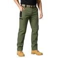 thumbnail image 2 of IYYVV Men's Pants Cargo Hiking Work Pants,Gusseted Crotch,Stretch Fabric,Lightweight,for Outdoor Activies Fishing and Travel Green 3XL, 2 of 3