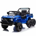 thumbnail image 5 of 12V Kids Ride On 6-Wheel electric truck car W/Parents Control, Six-Wheel Suspension, Power display, Searchlight, LED Lights, Music&Bluetooth, USB, MP3&Microphone Ports, Slow start For Kids 3-5, 5 of 8