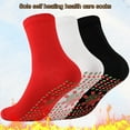 thumbnail image 2 of Naierhg 1 Pair Self Heating Socks Unisex Wormwood Therapy Tourmaline Socks for Sports, 2 of 7