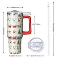 thumbnail image 2 of Beige Christmas Santa and Train Pattern Tumbler with Handle and Lid,40oz Double Wall Vacuum Insulated Tumbler,Cups Gift for Women and Men, 2 of 7