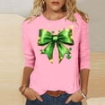 thumbnail image 2 of FDGIU ‌‌‌‌‌‌‌Women's St. Patrick's Day Graphic Tee - Short Sleeve Crew Neck Comfort Fit Shamrock Print, 2 of 5