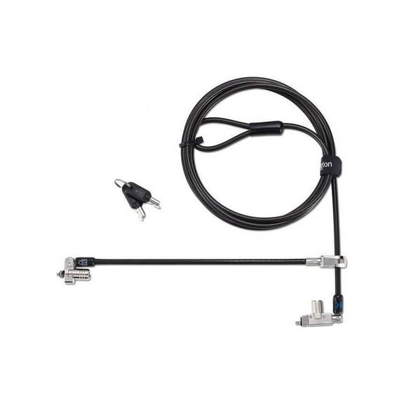 Kensington Slim N17 2.0 Keyed Dual Head Laptop Lock for Wedge-Shaped Slots (261172)