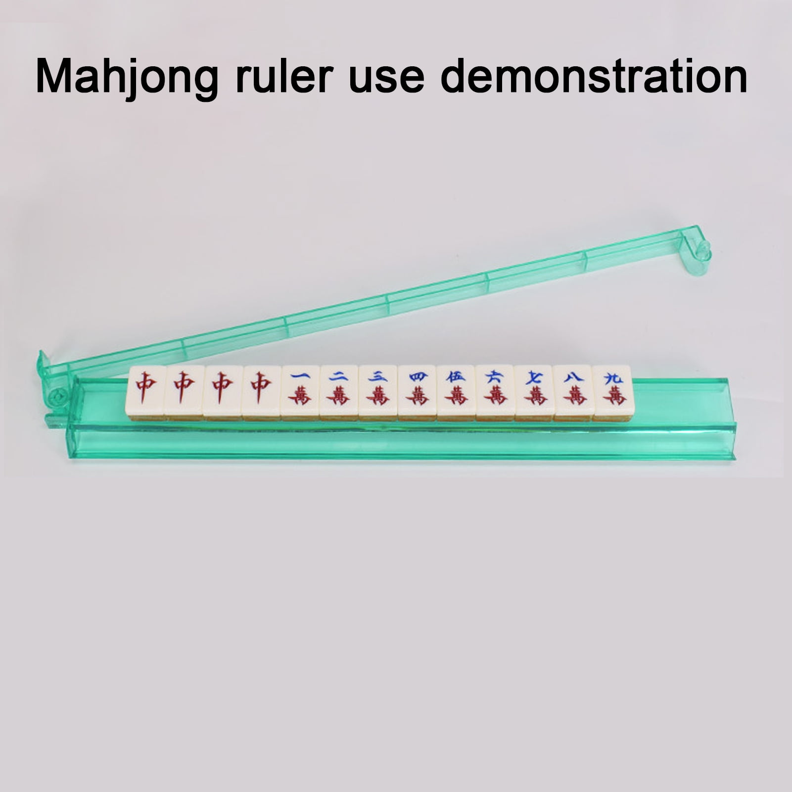 Naierhg Mahjong Rack Pusher Clear Acrylic Heavy Duty Portable Multifunctional American Mah Jongg Tile Holder Push Ruler Mahjong Accessories
