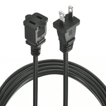 Uxcell 1Ft Extension Cord, SPT-2 18AWG ETL Listed 5 Pack Black Indoor Outdoor Extension Cord 2 Prong Power Wire Female/Male Low-Profile Plug for Lamp TV