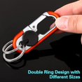thumbnail image 2 of Queilt (Orange)Car Key Chain, Metal Car Keychain with Clip Personalized Waistband Car Keychain for Unisex Double Ring Design, 2 of 5