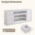 thumbnail image 3 of 70" Modern TV Stand for TVs Up to 80 inch, 32" Tall Entertainment Center, Wood Media Console & Adjustable Shelves for Living Room, Curved Profile Design, 3 of 8