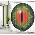 thumbnail image 4 of Ambesonne Reptile Shower Curtain, Exotic Cat Eye Egypt, 69"Wx84"L, Black Green Red, 4 of 4