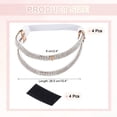 thumbnail image 2 of Uxcell 4 Pairs High Heels Shoe Straps, Rhinestone Elastic Shoe Straps Heels Detachable Ankle Straps Replacement Shoelace Crystal for Women Loose Slippers Sandals, Blanco+Plata, 2 of 7