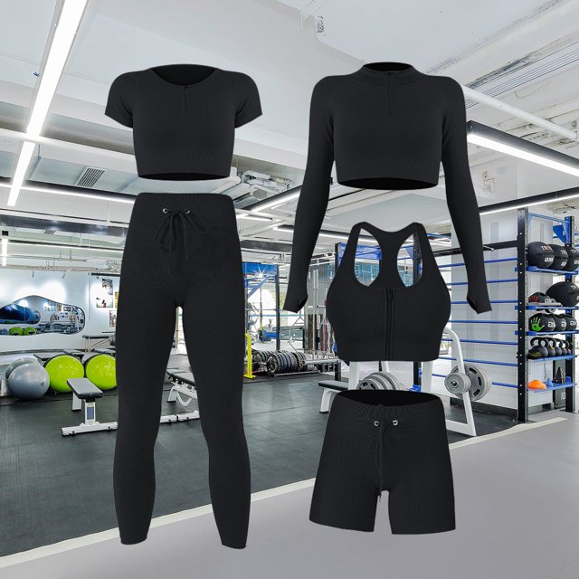 Ropa de entrenamiento sin costuras, transpirable, 5 uds., ropa deportiva de entrenamiento para mujer, para deportes de gimnasio Hugtrwg Para estrenar