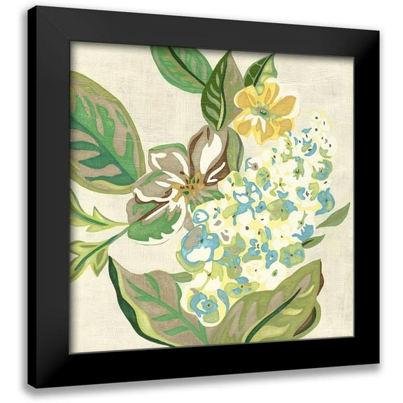 Zarris, Chariklia 12x12 Black Modern Framed Museum Art Print Titled - Modern Chintz IV