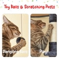 thumbnail image 4 of Furcato Cat Tree, Floor to Ceiling Cat Tower Adjustable Height [92.9-102.4in=235-258cm], 7 Tiers Cat Climbing Play House, Smoky Grey, 4 of 9