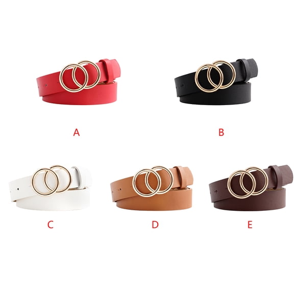 leather belt leather waist strap double ring leather belt double circle leather belt double circle women belt