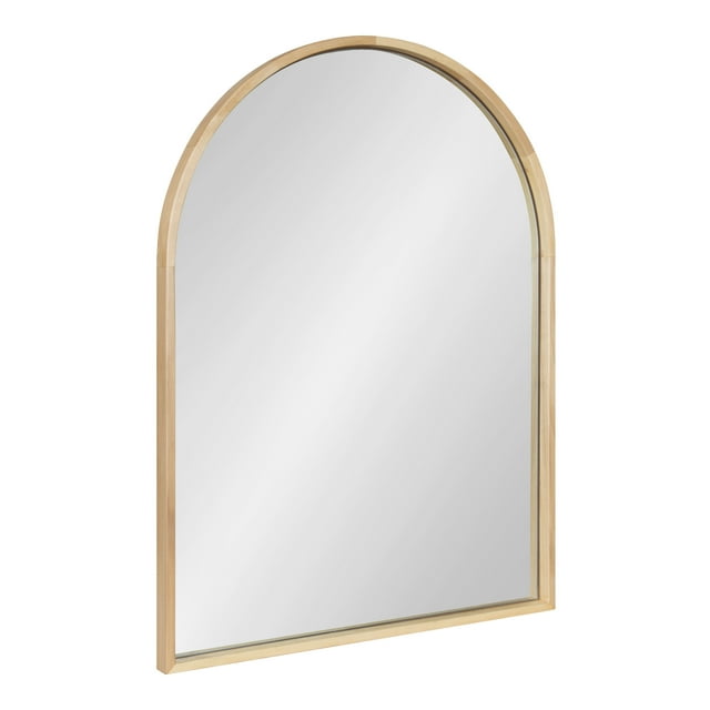 Kate and Laurel Valenti Modern Arched Wall Mirror, 23.5 x 31.5, Natural, Transitional Mirror for Wall Decor