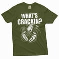 thumbnail image 5 of Men's Funny What's Crackin Lobster T-shirt Humor Humorous T-Shirt Sea Food T Shirt Crustacean Shirt (Medium Navy Blue), 5 of 7